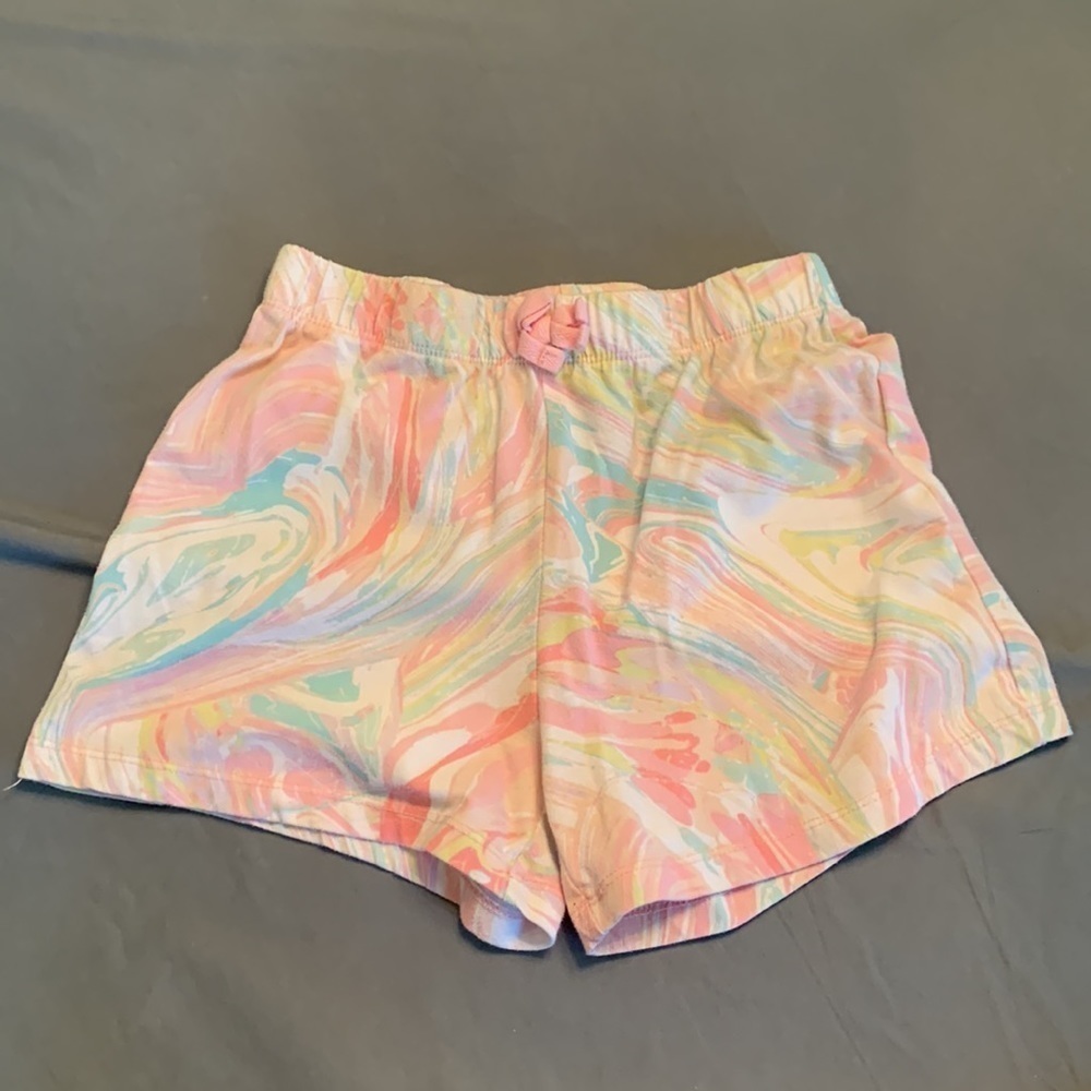 Childrens Place Pastel Pull On Elastic Waist Splotched Print Shorts L 10- 12 - Picture 8 of 8